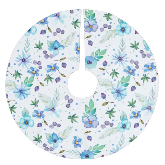 Jupon De Sapin En Polyester Brossé Rose bleue (Devant)