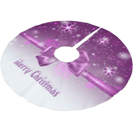 Jupon De Sapin En Polyester Brossé Rose d'hiver (Angle)
