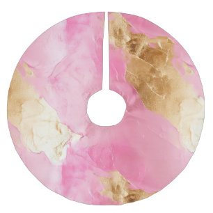 Jupon De Sapin En Polyester Brossé Rose Féminin Chic Glam Or 