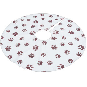 Jupon De Sapin En Polyester Brossé Rose Gold Parties scintillant Chien Chat Empreinte