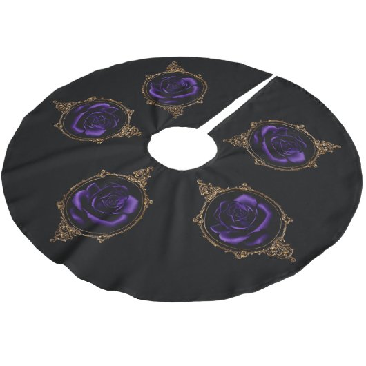 Jupon De Sapin En Polyester Brossé Rose Goth Purple (Angle)