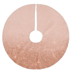 Jupon De Sapin En Polyester Brossé Rose Parties scintillant or Ombre Noël