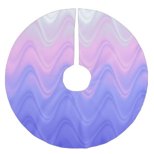 Jupon De Sapin En Polyester Brossé Rose Violet Abstrait Ondulé