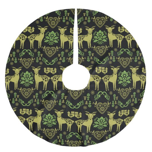 Jupon De Sapin En Polyester Brossé Rosemaling Norwegian Folk Art (Devant)