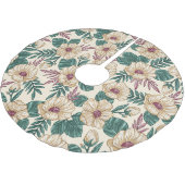 Jupon De Sapin En Polyester Brossé Roses (Angle)