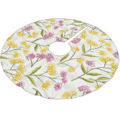 Jupon De Sapin En Polyester Brossé Roses jaunes et violets (Angle)