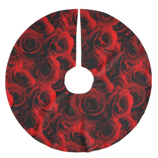Jupon De Sapin En Polyester Brossé Roses rouges foncées Pour vous (Devant)