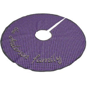 Jupon De Sapin En Polyester Brossé Rotin rustique neutre violet avec texte personnali