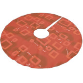 Jupon De Sapin En Polyester Brossé Rouge (Angle)