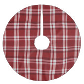 Jupon De Sapin En Polyester Brossé Rouge blanc (Devant)