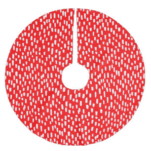 Jupon De Sapin En Polyester Brossé Rouge brillant