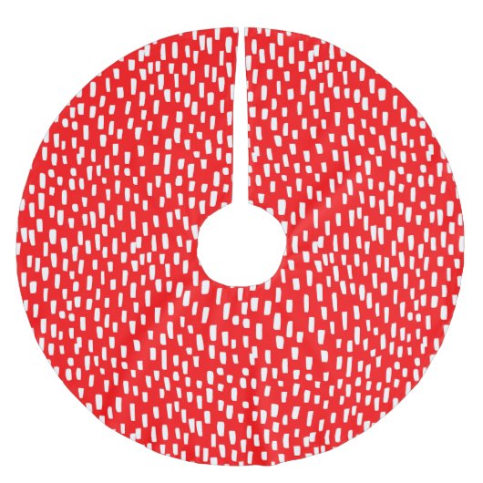 Jupon De Sapin En Polyester Brossé Rouge brillant (Devant)