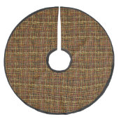 Jupon De Sapin En Polyester Brossé Rouge Burlap roux tissé rustique (Devant)
