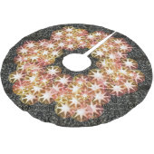 Jupon De Sapin En Polyester Brossé Rouge Orange Gemstone Rhinestone Or (Angle)