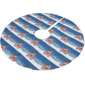 Jupon De Sapin En Polyester Brossé Rough Collie Chien Conduite Voiture En Neige Noël (Angle)