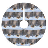 Jupon De Sapin En Polyester Brossé Rough Collie Laisser Neige Noël (Devant)