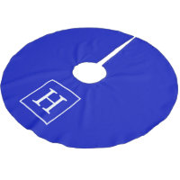 Royal Bleu Blanc encadré Monogramme initial