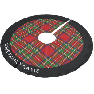 Jupon De Sapin En Polyester Brossé Royal Stewart Tartan