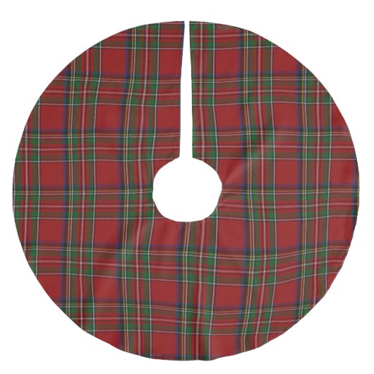 Jupon De Sapin En Polyester Brossé Royal Stewart Tartan Paillée Arbre Jupe (Devant)