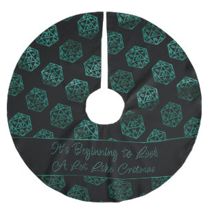 Jupon De Sapin En Polyester Brossé RPG Critmas Teal Green Tabletop Role Player Dice