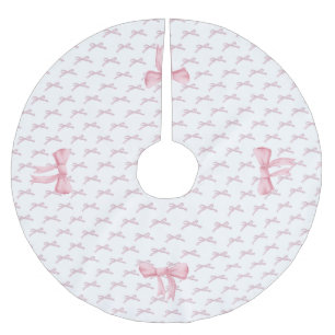 Jupon De Sapin En Polyester Brossé Ruban rose