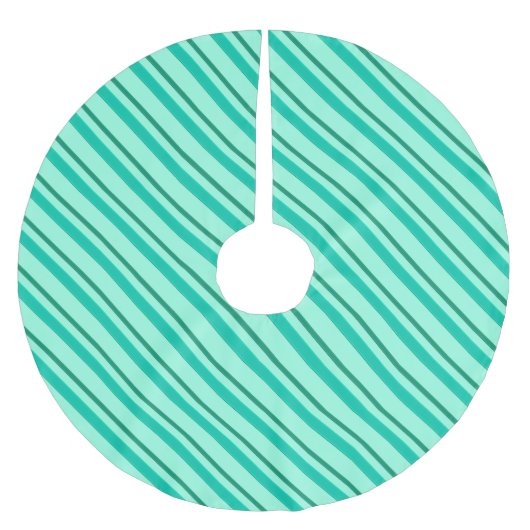 Jupon De Sapin En Polyester Brossé Rubans en velours, turquoise et aqua (Devant)