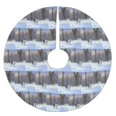 Jupon De Sapin En Polyester Brossé Russell Terrier Laisser neiger Noël (Devant)