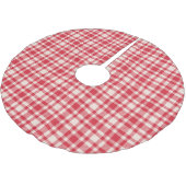 Jupon De Sapin En Polyester Brossé Rustic Red and White Gingham Plaid (Angle)
