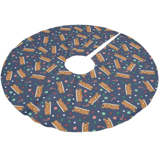 Jupon De Sapin En Polyester Brossé RV en pain d'épices Classe C Camper Noël (Angle)