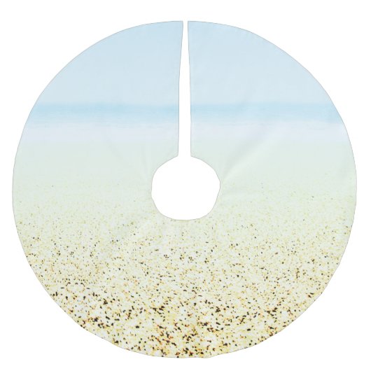 Jupon De Sapin En Polyester Brossé Sable et mer Calme Côté (Devant)