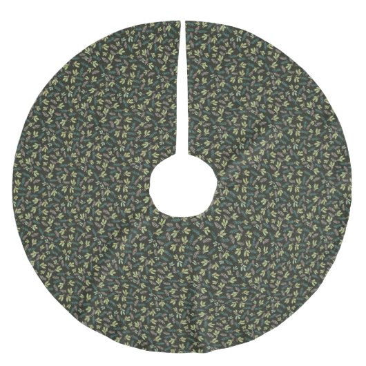 Jupon De Sapin En Polyester Brossé Sage Green Holly Noël (Devant)