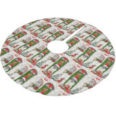 Jupon De Sapin En Polyester Brossé Saint Bernard Chien Noël (Angle)