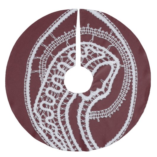 Jupon De Sapin En Polyester Brossé Sainte Vierge Marie, dentelle (Devant)