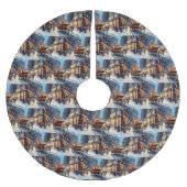 Jupon De Sapin En Polyester Brossé Saison de Noël Akita (Devant)