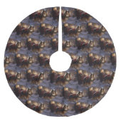 Jupon De Sapin En Polyester Brossé Saison de Noël du Shetland Sheepdog (Devant)