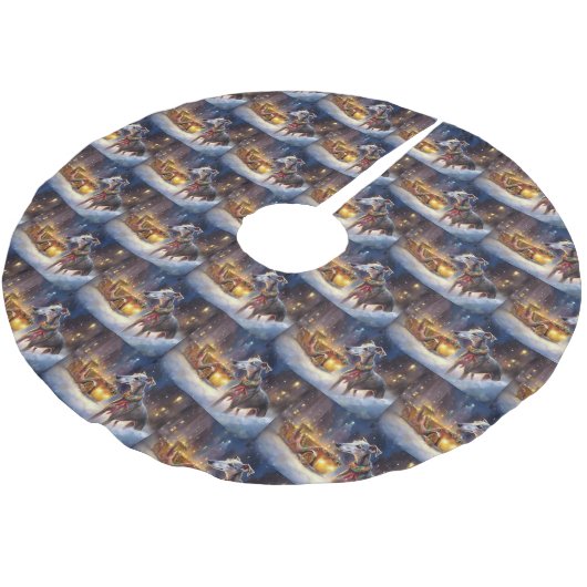 Jupon De Sapin En Polyester Brossé Saison de Noël Greyhound (Angle)