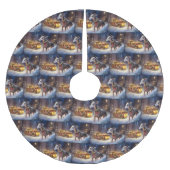 Jupon De Sapin En Polyester Brossé Saison de Noël Greyhound (Devant)