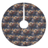 Jupon De Sapin En Polyester Brossé Saison de Noël Poméranienne brossé (Devant)