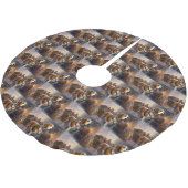 Jupon De Sapin En Polyester Brossé Saison festive de Noël beagle (Angle)