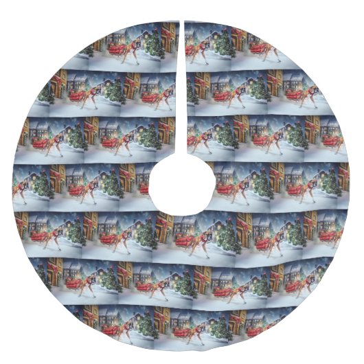 Jupon De Sapin En Polyester Brossé Saison Festive de Noël de Boxer (Devant)