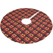 Jupon De Sapin En Polyester Brossé Saison Halloween Citrouille souriante (Angle)