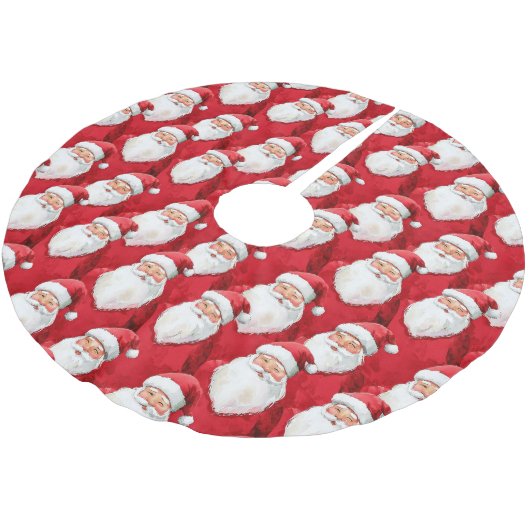 Jupon De Sapin En Polyester Brossé Santa Claus (Angle)