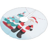 Jupon De Sapin En Polyester Brossé Santa Claus (Angle)