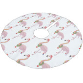 Jupon De Sapin En Polyester Brossé santa claus flamingo (Angle)