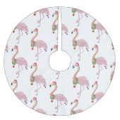 Jupon De Sapin En Polyester Brossé santa claus flamingo (Devant)