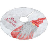 Jupon De Sapin En Polyester Brossé Santa Claus Gnome sur terrain neigeux (Angle)