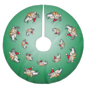 Jupon De Sapin En Polyester Brossé Santa's Flying Christmas Pig (Devant)