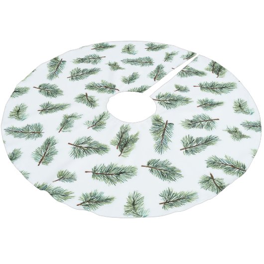 Jupon De Sapin En Polyester Brossé Sapin de Noël vert (Angle)