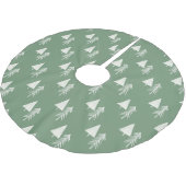 Jupon De Sapin En Polyester Brossé Sapins Traditionnels Verts (Angle)