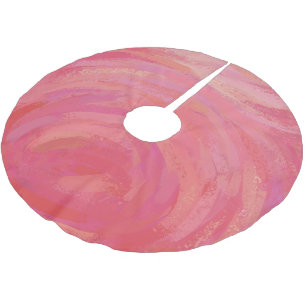 Jupon De Sapin En Polyester Brossé Saumon Swirl